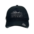 Boné Destroyed Black Bulls - Cor Preto  Logo Oficial