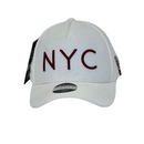 Boné Urbano New York City NYC - Cor Branco  Logo Vinho