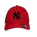 Boné Destroyed New York Yankees - Cor Vermelho  Logo Preto