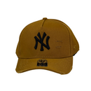 Boné Destroyed New York Yankees - Cor Mostarda  Logo Preto