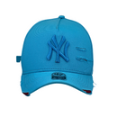 Boné Destroyed New York Yankes - Cor Azul Claro  Logo Azul