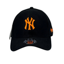 Boné Urbano New York Yankees Preto Logo Laranja