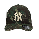 Boné Destroyed New York Yankees - Cor Camuflado  Logo Gelo