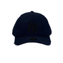 Boné Destroyed New York Yankees Texturizado - Cor Azul Escuro  Logo Preto