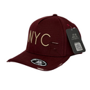 Boné Destroyed New York City - Cor Vinho  Logo Dourado