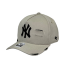 Boné Destroyed New York Yankees - Cor Bege  Logo Preto