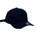Boné Destroyed New York Yankees Texturizado - Cor Azul Escuro  Logo Preto