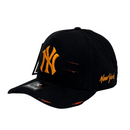Boné Destroyed New York Yankees - Cor Preto  Logo Laranja