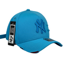 Boné Destroyed New York Yankes - Cor Azul Claro  Logo Azul