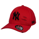 Boné Destroyed New York Yankees - Cor Vermelho  Logo Preto