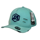 Boné Destroyed Los Angeles LA - Cor Verde Água  Logo Azul