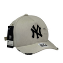 Boné Destroyed New York Yankees - Cor Bege  Logo Preto