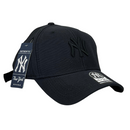 Boné Casual New York Yankees - Cor Preto  Logo Preto