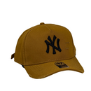 Boné Destroyed New York Yankees - Cor Mostarda  Logo Preto