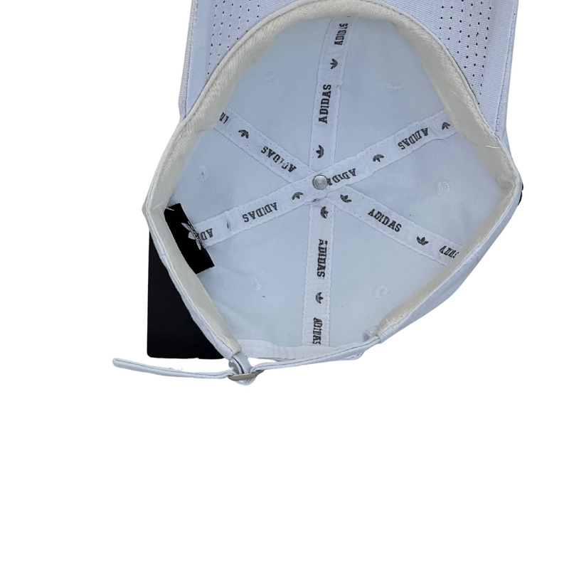 Boné Casual Adidas Basics 3 - Cor Branco  Logo Preto