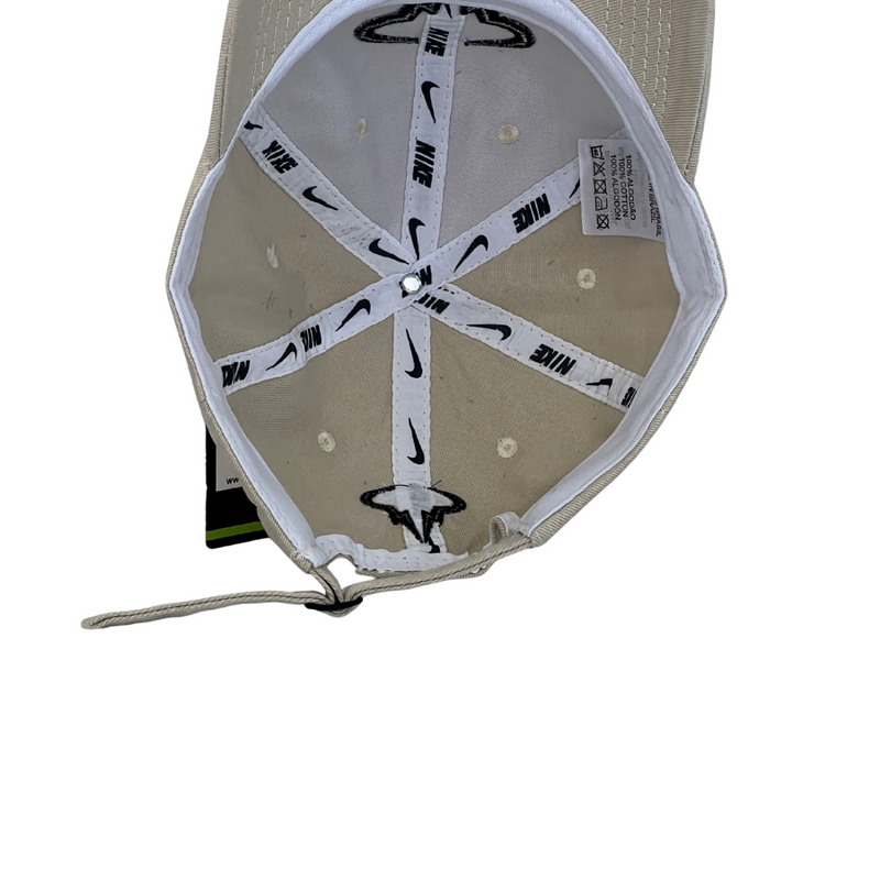 Boné Casual Nike NADAL - Cor Bege  Logo Preto