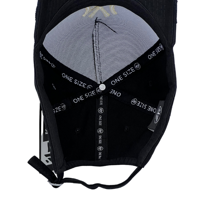 Boné Destroyed New York Yankees - Cor Preto  Logo Amarelo