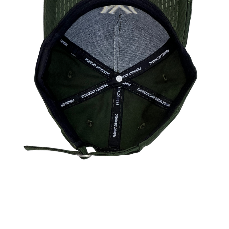 Boné Destroyed New York Yankees - Cor Verde Militar  Logo Dourado