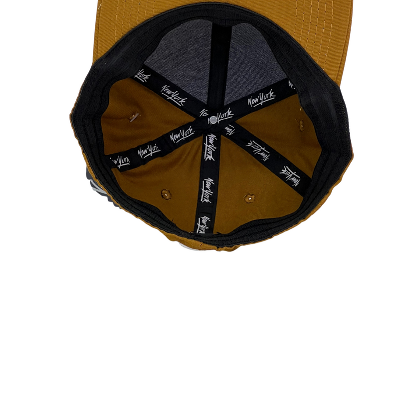 Boné Aba Reta New York Yankees - Cor Mostarda  Logo Branco