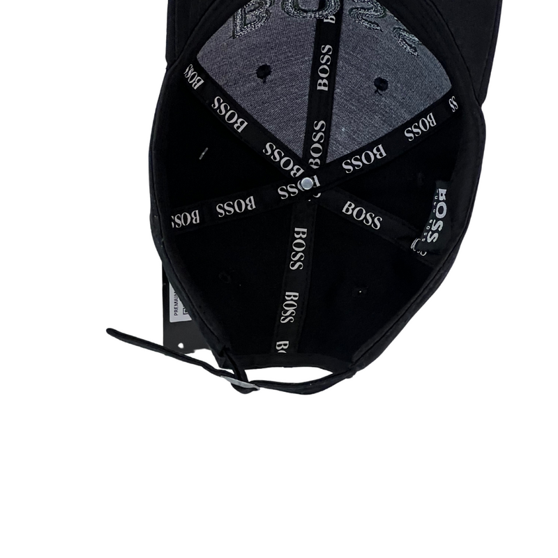 Boné Urbano Hugo Boss BIG - Cor Preto  Logo Verde