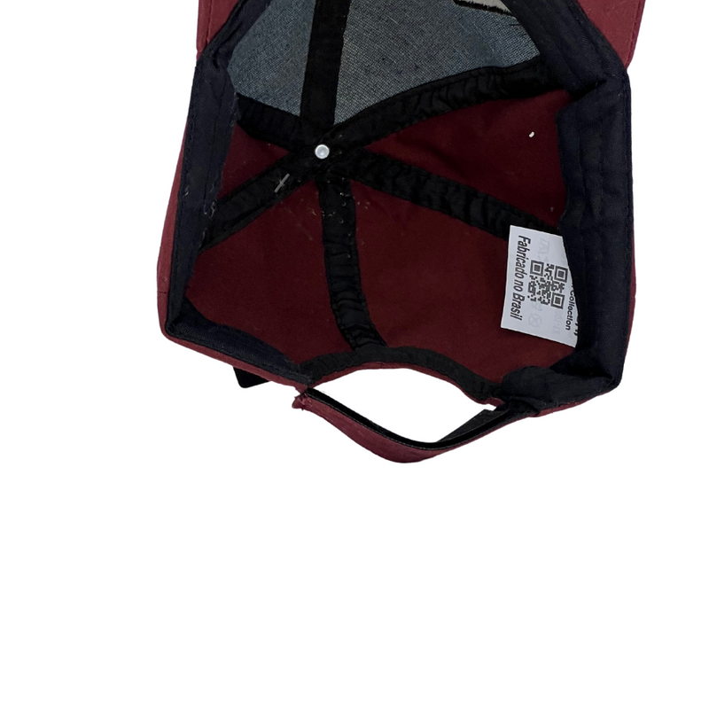 Boné Casual Adidas Basic - Cor Vinho  Logo Preto