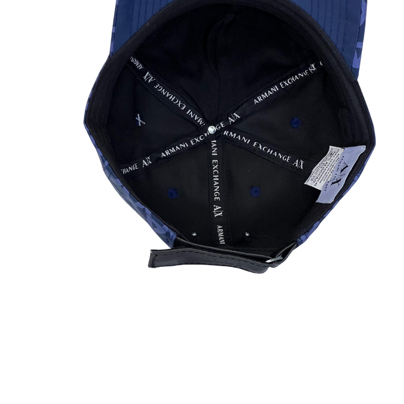 Boné Casual Emporio Armani Milano NY - Cor Azul Escuro  Logo Original