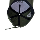 Boné Destroyed New York Yankees Texturizado - Cor Verde Militar Logo Preto