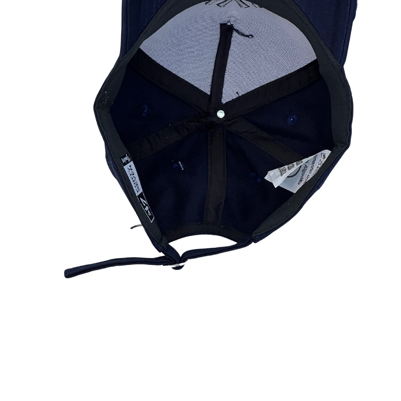 Boné Destroyed New York Yankees Texturizado - Cor Azul Escuro  Logo Preto