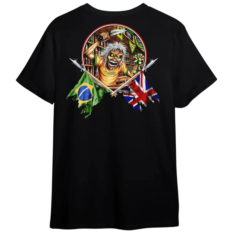 Camiseta Manga Curta Iron Maiden - Brasil