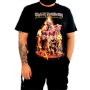 Camiseta Manga Curta Iron Maiden - The Seventh Son Flames