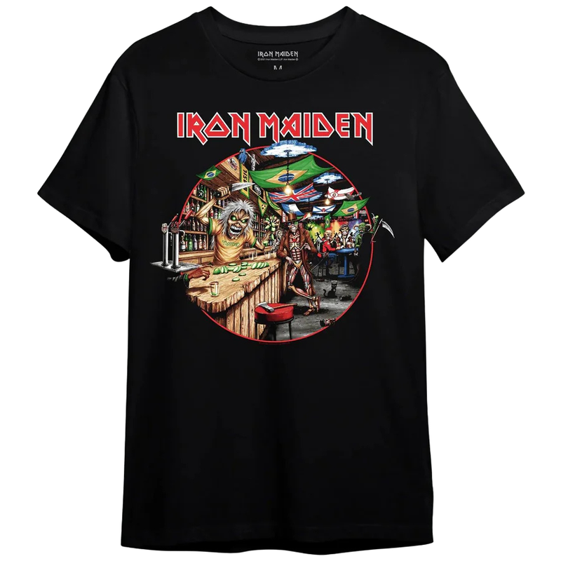 Camiseta Manga Curta Iron Maiden - Brasil