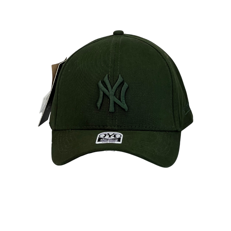Boné Urbano New York Yankees Basic - Cor Verde Militar  Logo Verde