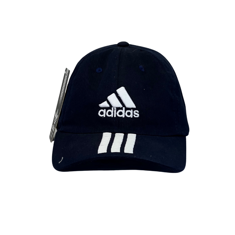 Boné Casual Adidas Basics 2 - Cor Azul Escuro  Logo Branco