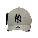 Boné Destroyed New York Yankees - Cor Bege  Logo Preto