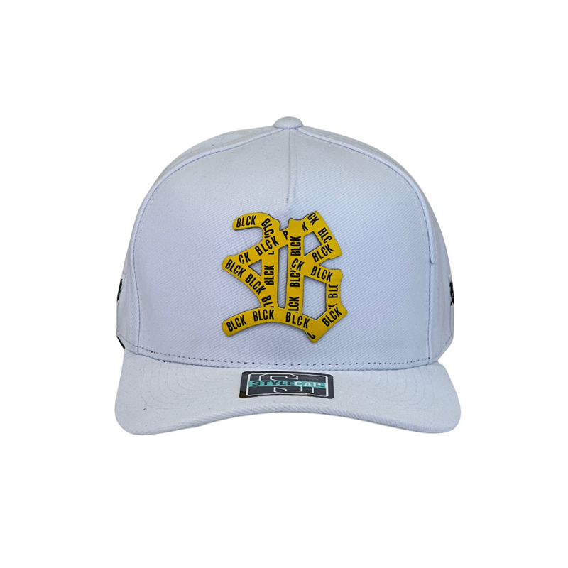 Boné Urbano Black Co Streets - Cor Branco  Logo Amarelo