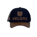 Boné Trucker Agro NELORE - Cor Preto  Logo Marrom