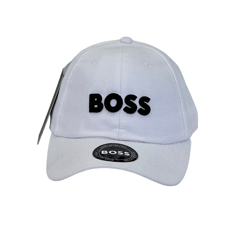 Boné  Casual Hugo Boss BOSS MEDIUM - Cor Branco  Logo Preto