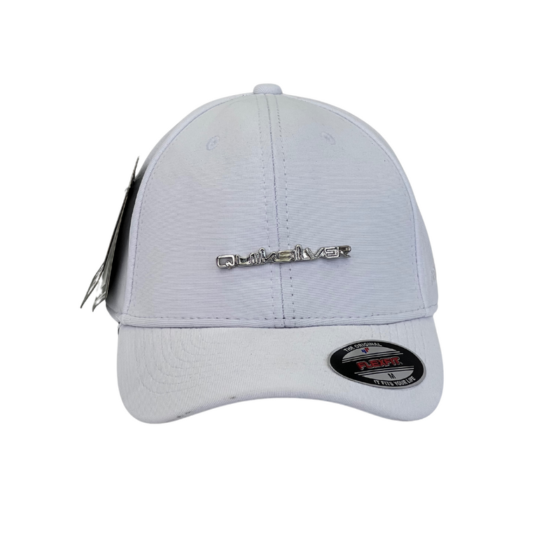 Boné  Fitted QuikSilver Name - Cor Branco  Logo Cinza
