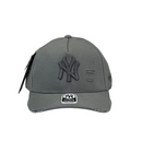 Boné Destroyed New York Yankees - Cor Cinza  Logo Cinza
