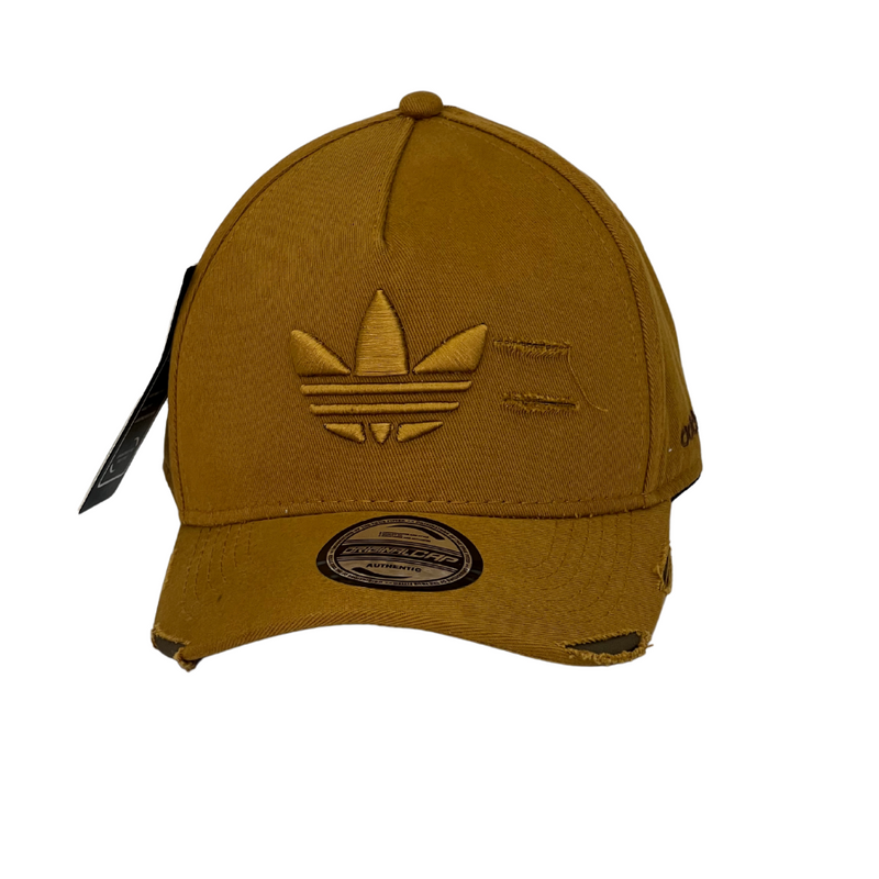 Boné Destroyed Adidas BIG - Cor Mostarda  Logo Mostarda