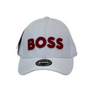 Boné Urbano Hugo Boss BOSS - Cor Branco  Logo Vermelho
