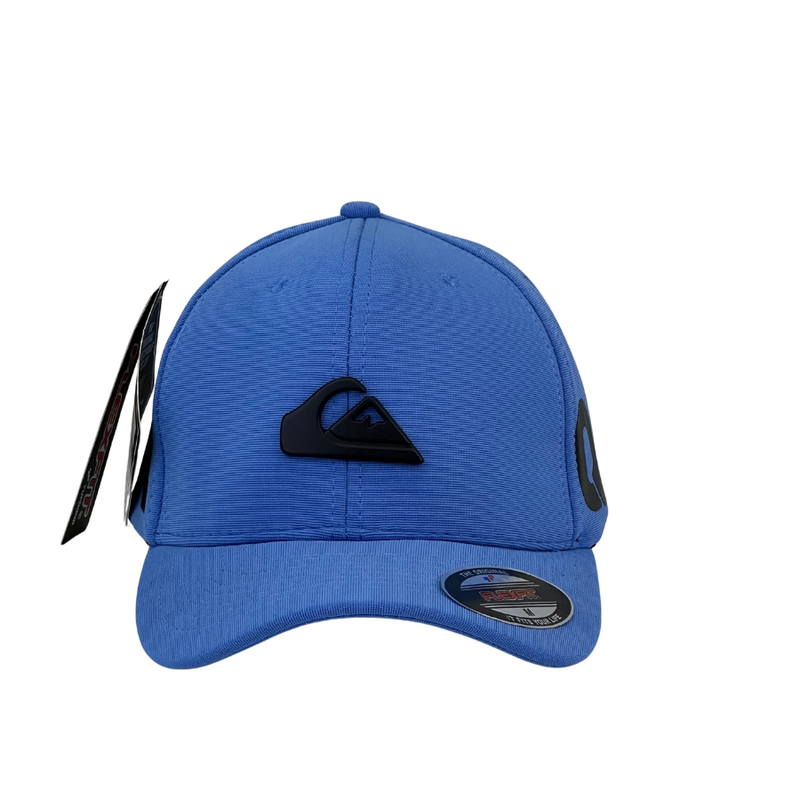 Boné Fitted Quiksilver BIG BACK - Cor Azul  Logo Preto
