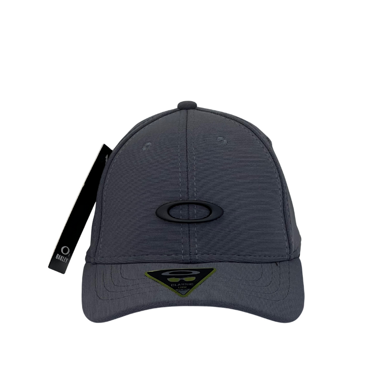 Boné Fitted Oakley Basic - Cor Cinza Escuro  Logo Preto