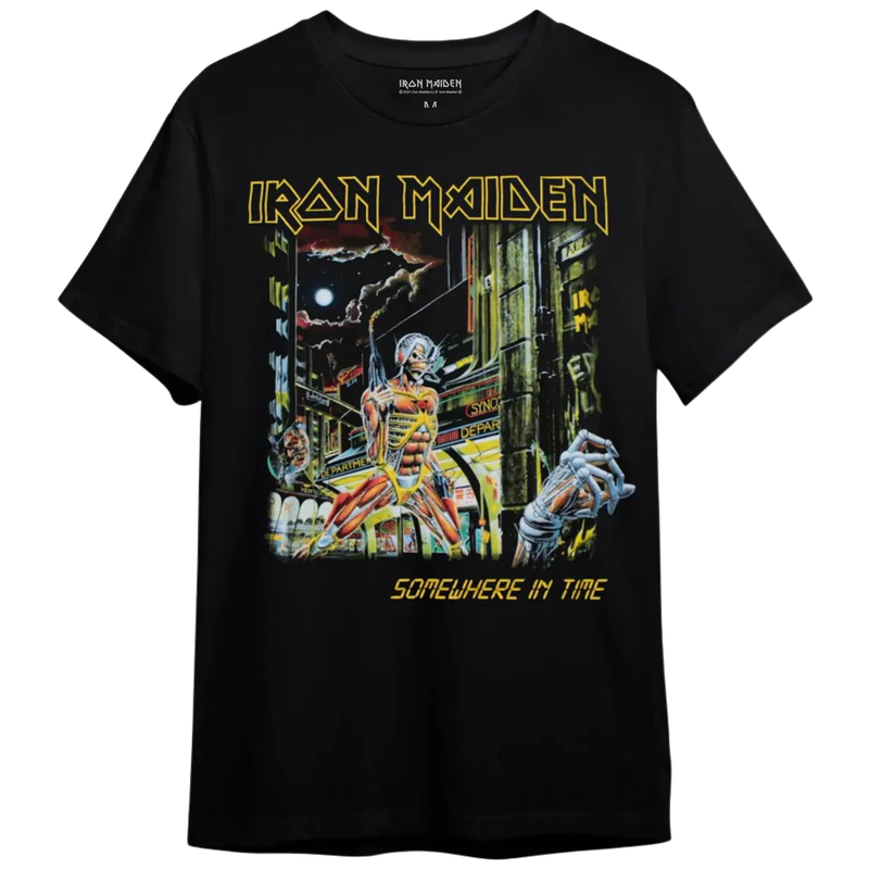 Camiseta Manga Curta Iron Maiden - Somewhere In Time II
