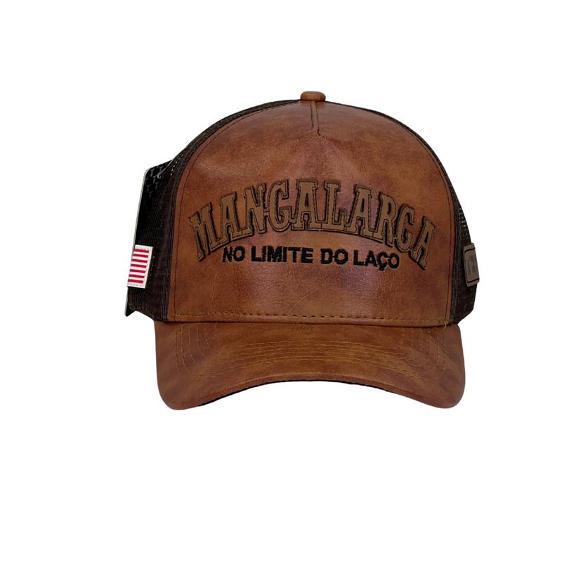 Boné Trucker Agro MANGALARGA - Cor Marrom  Logo Marrom