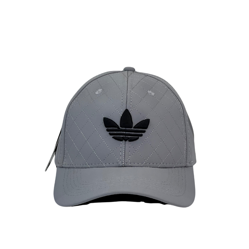 Boné Urbano Adidas Pontilhado - Cor Cinza  Logo Preto