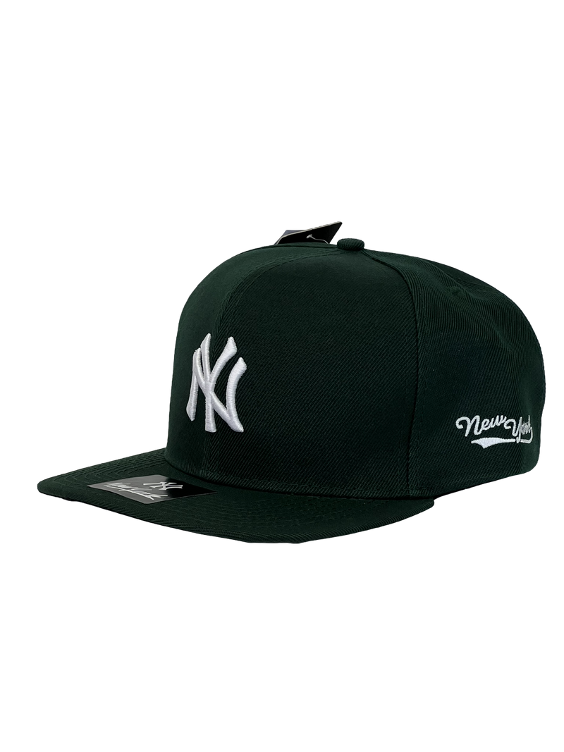 Boné Aba Reta New York Yankees Basic - Cor Verde Militar Logo Branco
