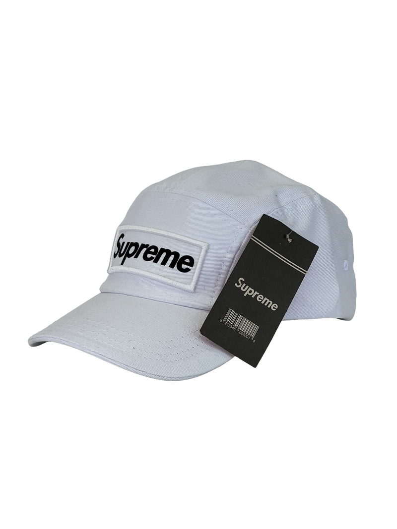 Boné Casual Supreme Basic - Cor Branco Logo Preto