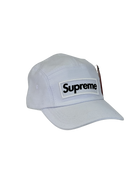 Boné Casual Supreme Basic - Cor Branco Logo Preto
