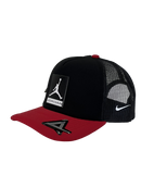 Boné Trucker Nike Jordan - Cor Preto & Vermelho Logo Original